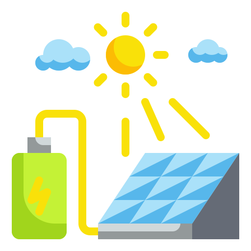 desenho de painel solar com bateria