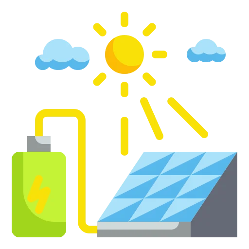 desenho de painel solar com bateria